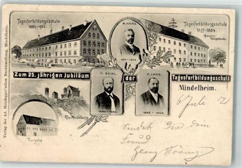 Mindelheim 25. jähriges Jubiläum d. Tagesfortbildungsschule Portraits Turnhalle Mindelburg