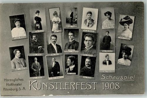 O7400 Altenburg , Thür Schauspiel 1908 Herzogliches Theater Künstlerfest