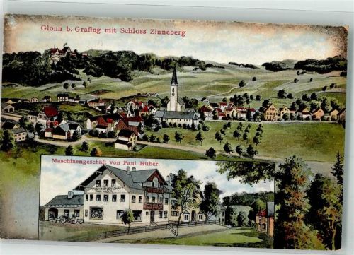 Glonn 1914 Schloß Zinneberg Maschinengeschäft Huber