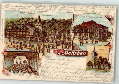 Gehrden 1898 Waldschlößchen Gasthaus zum Ratskeller Saal
