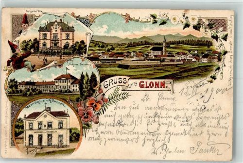 Glonn 1900 Schloß Zinneberg Postgarten Villa Warenhaus Birmelin Zwerge