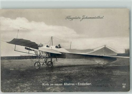 Johannisthal Flugplatz Hirth im neuen Albatros Eindecker Rotophot Nr 152