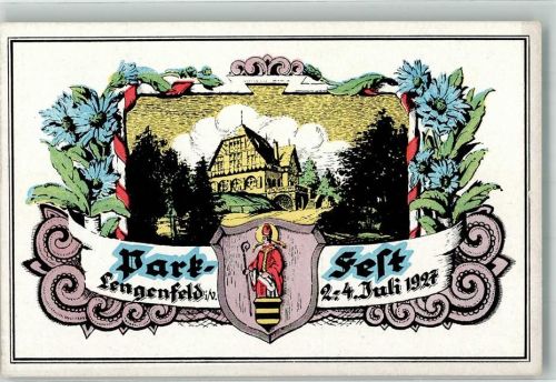 08485 O9802 Lengenfeld , Vogtl 1927 - Parkfest 1927 Bischofswappen