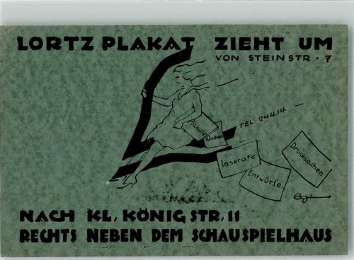 Stuttgart Lortz Plakat Kleine Königstraße 11