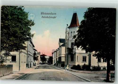 Weißenhorn 1912 Bahnhofstraße Stempel Gausängerfest Weissenhorn