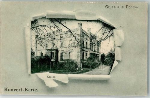 Tantow Schloss Tantow ort Ort lt. Recherche Kasino Kouvert-Karte