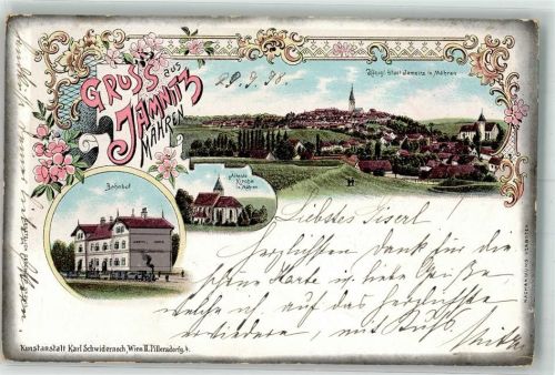 Jemnice 1898 Älteste Kirche in Mähren Bahnhof