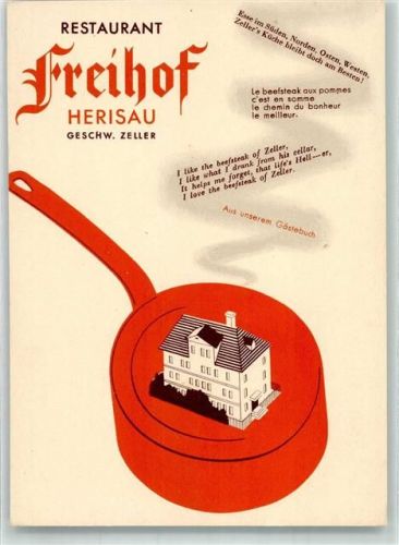 Herisau Gasthaus Freihof Geschw. Zeller Bauhaus Stil