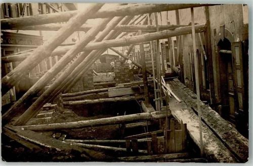 01623 O8260 Lommatzsch Gebrauchsspuren Baustelle Ort handschriftlich Privatfoto-AK