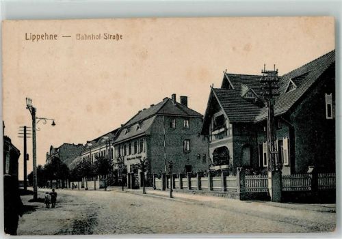 Lippehne 1922 Bahnhof Straße