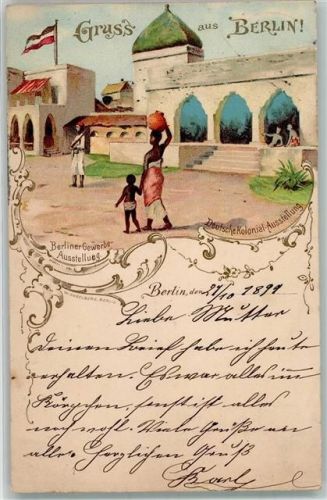 1897 Gewerbe Ausstellung Berlin Deutsche Kolonial Ausstellung Schwarzafrikaner