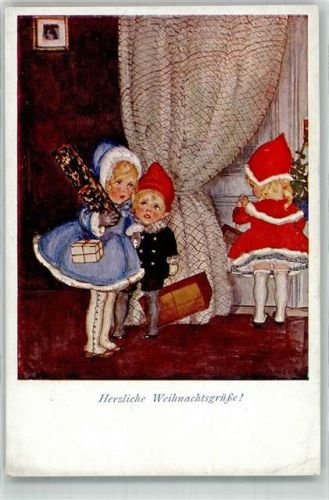 Künstlerin der Wiener Werkstätte Nr 22 - 196 Glückwunsch Weihnachten Singer, Susi