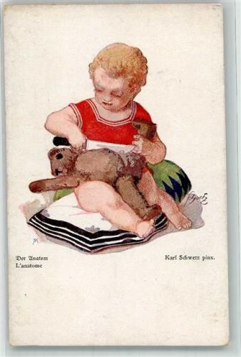 Der Anatom Kind Teddybär Nr 294 Schwetz, Karl