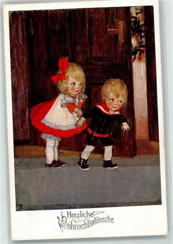 Serie 22 151 Glückwunsch Weihnachten Kinder Galerie Wiener Künstler Singer, Susi