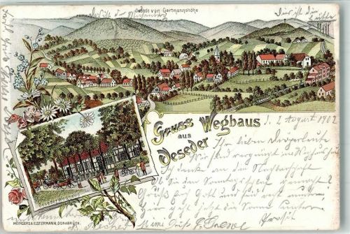49124 W4504 Oesede 1902 Lithographie Gasthaus Weghaus