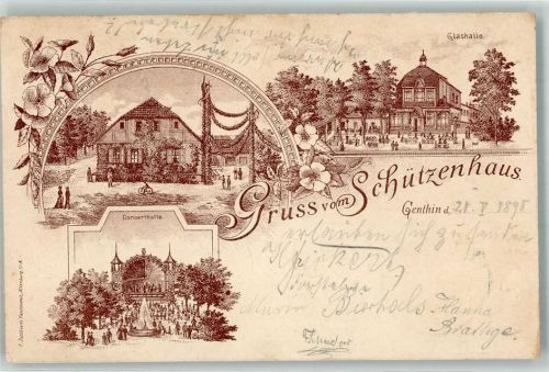 Genthin 1898 Gasthaus Schützenhaus Konzerthalle Glashalle Vorläufer