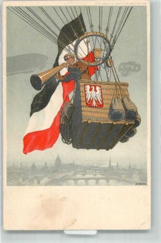 Frankfurt sign Roth M. Ausstellung 1909 Ballon Schwarz-Weiß-Rot Privatganzsache Off. Postkarte Nr 1