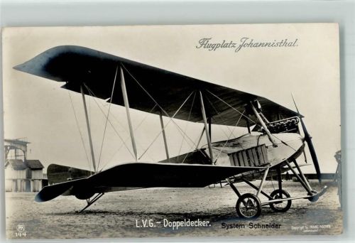 Johannisthal Flugplatz L.V.G. Doppeldecker Rotophot Nr 144