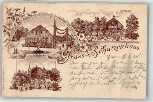 Genthin 1898 Gasthaus Schützenhaus Konzerthalle Glashalle Vorläufer