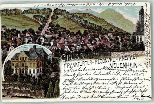 65812 W6232 Neuenhain , Taunus 1903 Lithographie Frankfurter Reconval. Anstalt