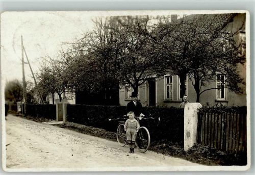 Werther Fahrrad Junge Privatfoto-AK Ort handschriftlich