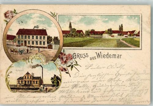 04509 O7271 Wiedemar 1899 Lithographie Molkerei Materialwaren Handlung