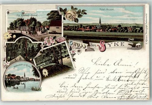 Syke H. Ritterhoffs Gasthaus Mühlenteich Kirche Wolfsschlucht