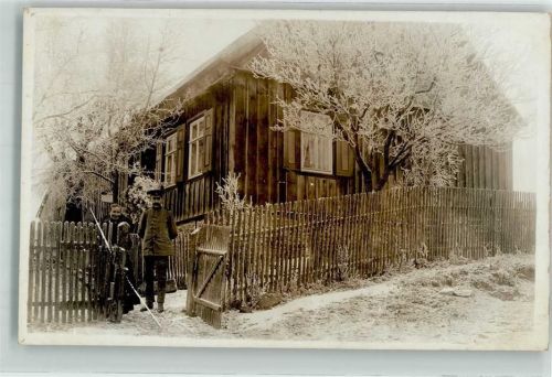 Güntersberge 1910 Wohnhaus Soldat Uniform Ort lt. Stempel