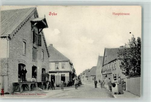 Syke 1907 Hauptstraße Bahnpost Hamburg - Osnabrück Zug 723