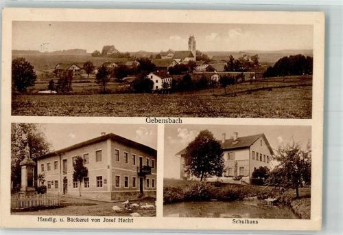 84416 W8252 Gebensbach , Vils - Bäckerei Hecht Denkmal Schule