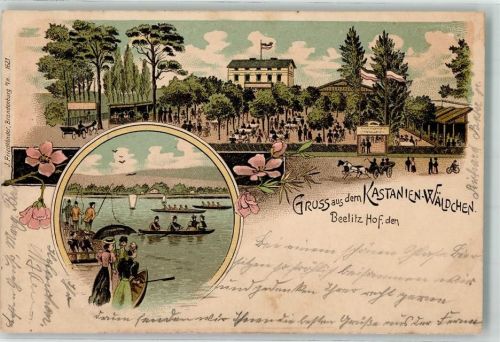 Beelitz 1899 Gasthaus Kastanien Wäldchen