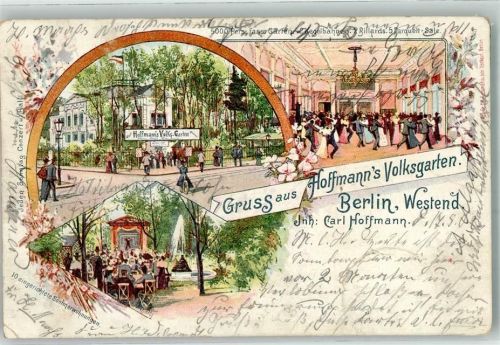 Westend 1902 Gasthaus Hoffmanns Volksgarten Carl Hoffmann