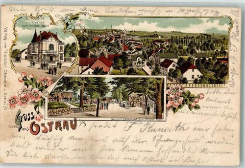 Ostrau 1900 Gasthaus Zum wilden Mann