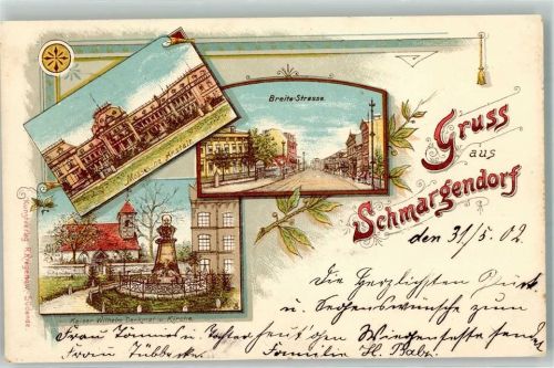 Schmargendorf 1902 Breite Straße Mossesche Anstalt Kaiser Wilhelm Denkmal Kirche