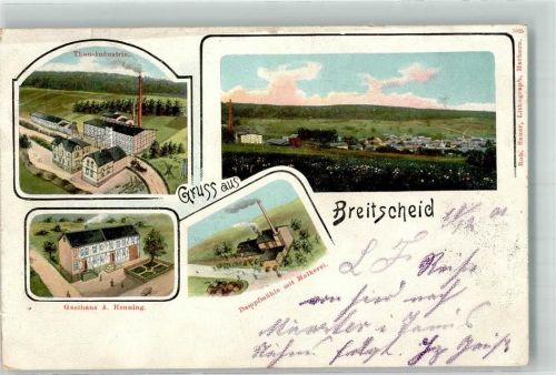 35767 W6349 Breitscheid , Hess 1901 - Dampfmühle Molkerei Gasthaus Henning Ton-Fabrik
