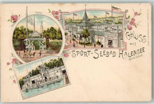 Halensee Gasthaus Sport Seebad Reinh. Schulz Schwimmbad