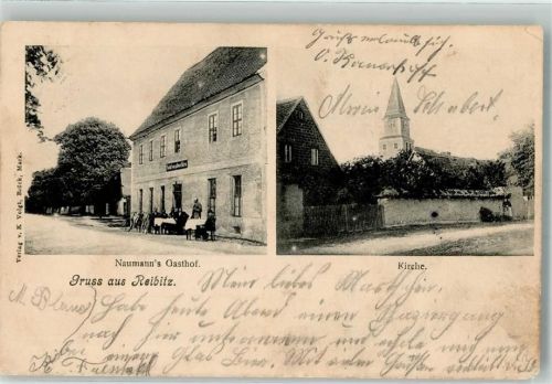 Reibitz 1907 Naumanns Gasthaus Kirche