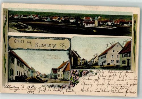 Blumberg 1904 Handlung Greitmann Dorfstraße
