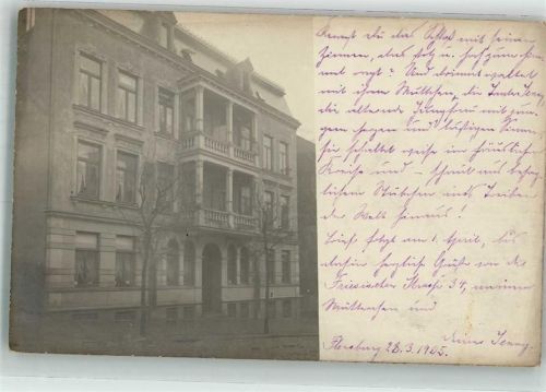 Flensburg 1905 Wohnhaus Friesische Straße 34 Ort lt. Stempel
