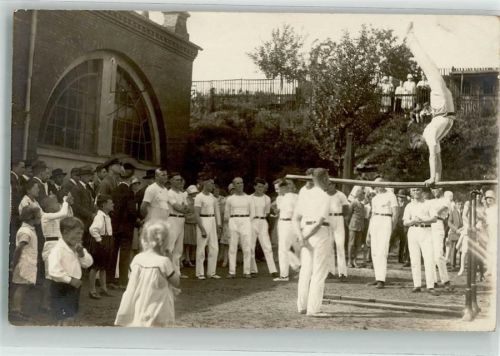 08626 O9930 Adorf , Vogtl Privatfoto AK Turnfest 1928 Barren Ort handschriftlich