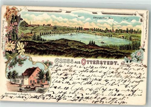 Otterstedt 1900 Otterstedter See Gasthaus Zu Seebach