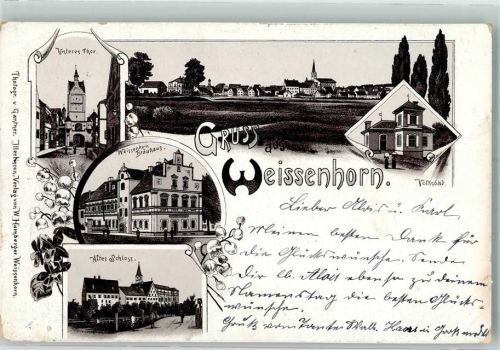 Weißenhorn 1896 Vorläufer Volksbad Altes Schloß Weissenhorner Bräuhaus Unteres Tor