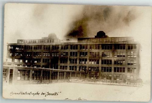 Tempelhof 1922 Brand bei Schokoladenfabrik Sarotti 20.01.1922
