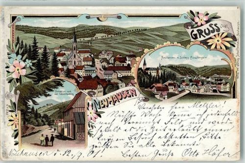 Neuhausen 1901 Schloss Purschenstein Schwarthenberg