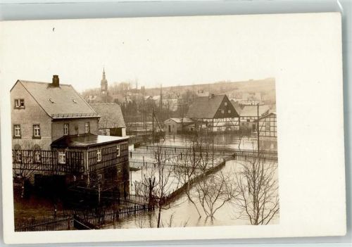 04769 O7263 Mügeln b Oschatz Privatfoto AK Hochwasser Überschwemmung Katastrophe Unglück Ort handschriftlich