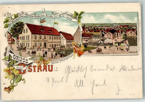 Ostrau 1898 Hotel Zur goldenen Taube Franz Herrmann Bundeshotel des Deutschen Radfahrer Bundes