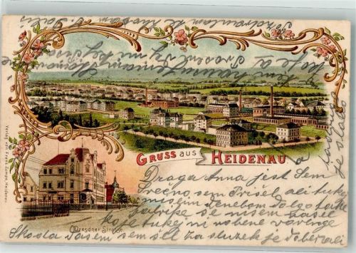Heidenau 1904 Dresdner Straße Fabrikgelände