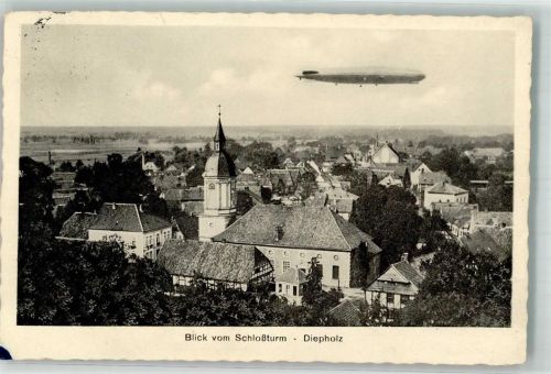 Diepholz Vom Schloßturm Zeppelin über Diepholz