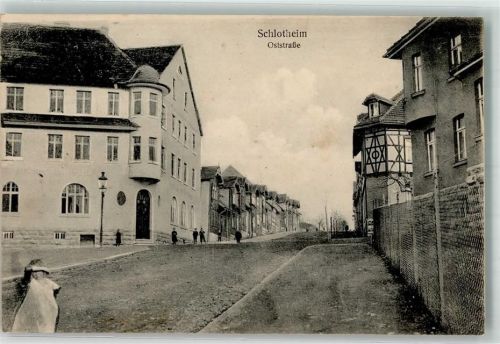 Schlotheim 1916 Oststraße Feldpost Bahnpost Mühlhausen-Ebeleben Zug 16