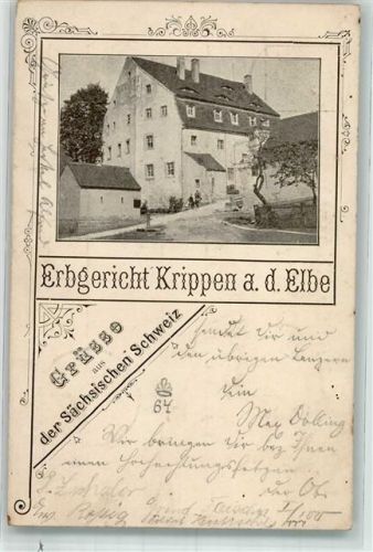 Krippen 1897 Gasthaus Erbgericht